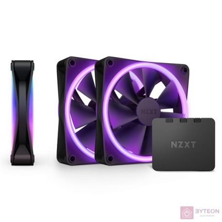 NZXT 3xF120 RGB DUO fekete ventilátor & RGB vezérlő