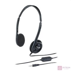 Genius HS-200C fekete vezetékes mikrofonos fejhallgató