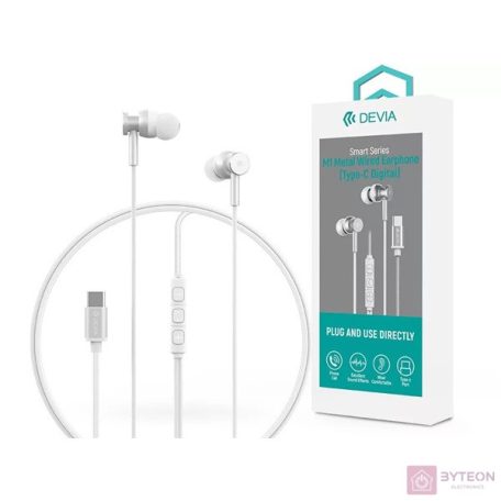 Devia ST108783 Smart Series M1 Metal In-Ear Type-C ezüst sztereó fülhallgató