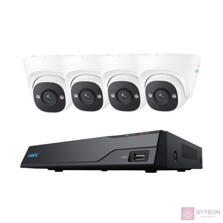 Reolink NVS8-5MD4 5MP IP kamera szett, 4 turret kamerával beépített 2TB HDD-vel