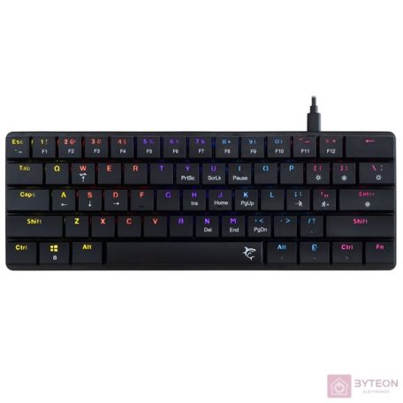 White Shark GK-006111-B/R-US Nagamaki US fekete (red switch) gamer billentyűzet