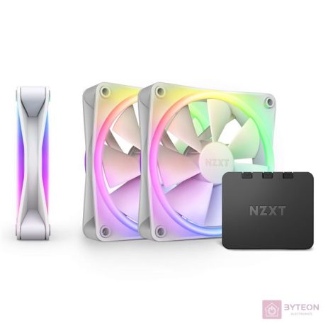 NZXT 3xF120 RGB DUO fehér ventilátor & RGB vezérlő