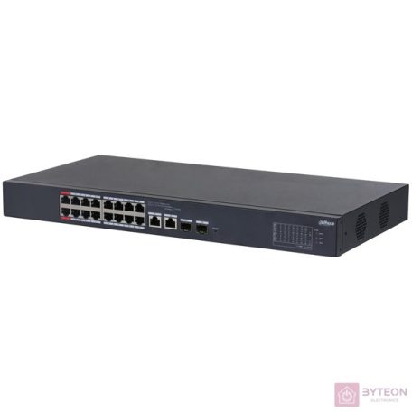 Dahua CS4218-16ET-135 16x10/100 Mbps PoE + 2x1 Gbps RJ-45/SFP Combo Uplink/135W/Cloud Managed PoE Switch