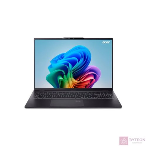 Acer Swift 16 AI SF16-51-93P3 16"2,8K/Intel Core Ultra 9 288V/32GB/1TB/Int.VGA/Win11/fekete laptop