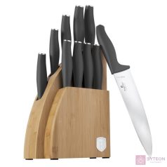   Berlinger Haus BH/2758 matt antracit 10 részes késkészlet bambusz állvánnyal