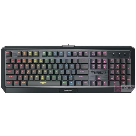Gamdias HERMES P3 (UK, USB, Blue Switch,RGB) - Fekete