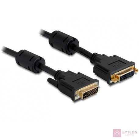 Delock DVI 24+5 apa > DVI 24+5 anya 3m - Fekete