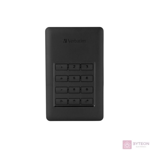 Verbatim Store'n'Go Secure 1TB - Fekete [2,5"/USB-C 3.0]
