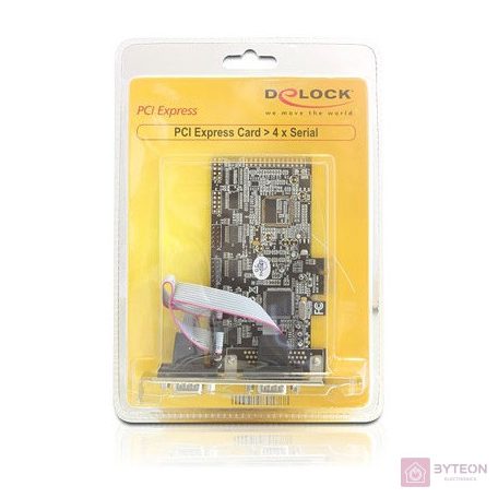 Serial port 2x + 2x (RS232) - PCIe - DeLock
