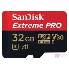   SanDisk microSDHC 32GB Extreme Pro (Class 10, UHS-I U3, A1, V30) + Adapter