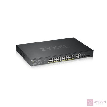 ZyXEL GS1920-24HPv2 28port GbE LAN PoE (375W) L2 menedzselhető switch