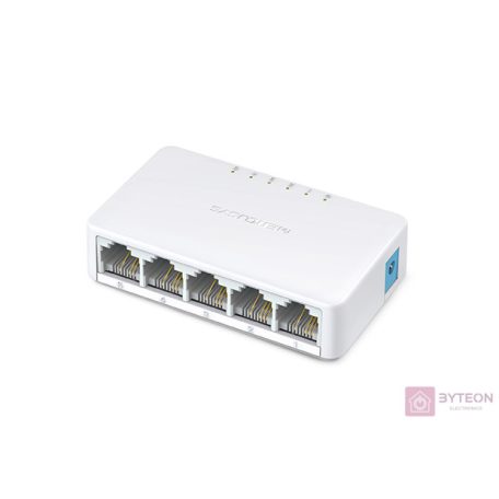 Mercusys MS105 5 port 10/100Mbps nem menedzselhető asztali Switch