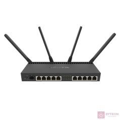   MikroTik RB4011IGS+5HACQ2HND-IN 10port GbE LAN, 1xSFP+ port, 2,4GHz & 5GHz 802.11ac wireless külső antennával