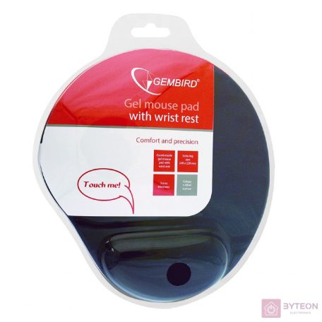 Gembird MP-GEL-B zselés csuklótámaszos kék egérpad