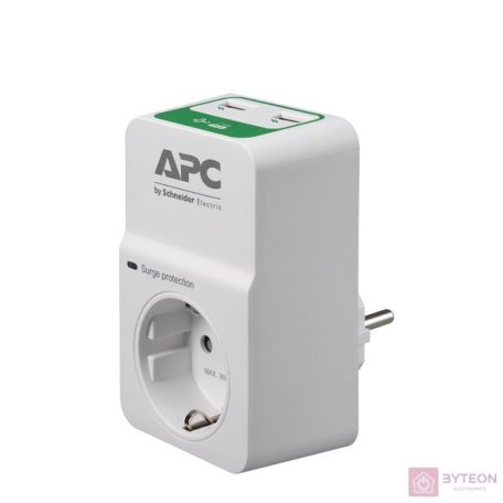 APC PM1WU2-GR SURGE PROTECTOR túlfeszültségvédő 2 USB csatlakozóval