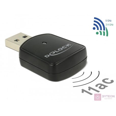 Delock 12502 Vezeték nélküli 867Mbps+300Mbps mini USB 3.0 adapter