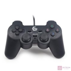 Gembird JPD-UDV-01 Dual Vibration fekete gamepad