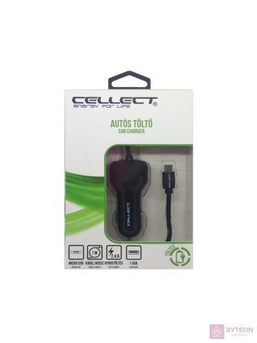 Cellect MPCB-MIC-ADAPT-2.4A 2,4A univerzális Micro USB autós töltő + 1x USB aljaz