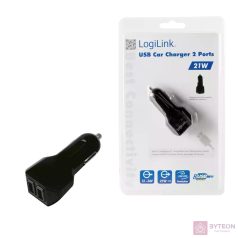 Logilink PA0102 21W-s 4,2Ah autós 2 portos USB töltő