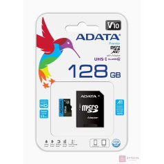   ADATA 128GB SD micro Premier (SDXC Class 10 UHS-I) (AUSDX128GUICL10A1-RA1) memória kártya adapterrel