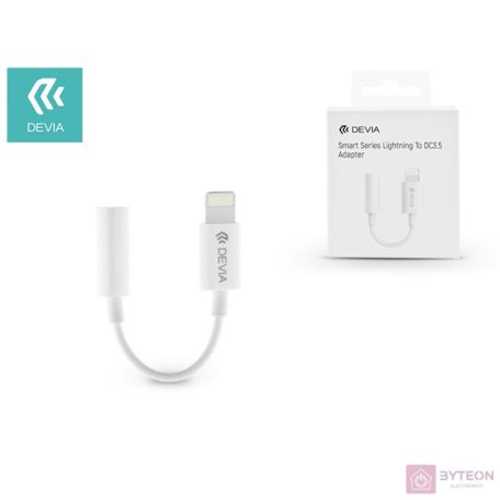 Devia ST324550 Smart fehér Lightning - 3.5mm fülhallgató adapter