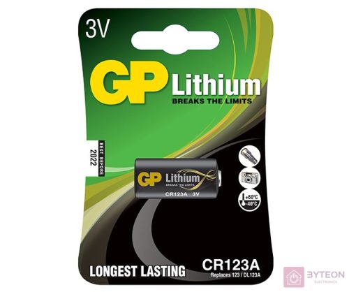 GP CR123 lithium fotó elem 1db/bliszter