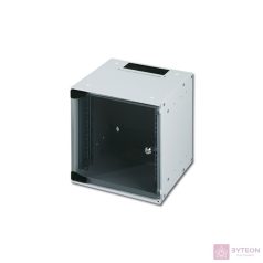   DIGITUS Wall Mount Cabinet 10'' 6U 330x312x300mm, glass door, grey, mounted