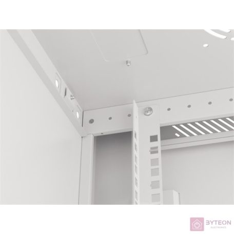 Lanberg 19'' fali rack szekrény 15U 600x450mm szürke (üvegajtó)