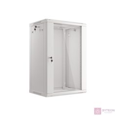   Lanberg 19'' fali rack szekrény 18U 600x450mm szürke (üvegajtó)