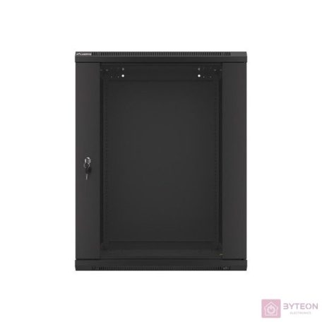 Lanberg 19'' fali rack szekrény 15U 600x600mm fekete (üvegajtó)