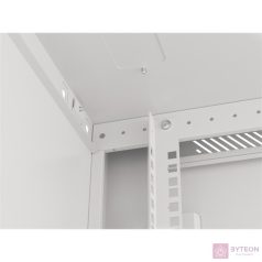   Lanberg 19'' fali rack szekrény 9U 600x600mm szürke (üvegajtó)