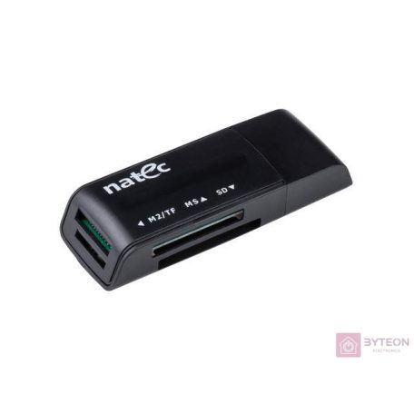 Natec Card Reader MINI ANT 3 SDHC, MMC, M2, Micro SD, USB 2.0 Black
