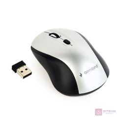   Gembird Wireless optical mouse MUSW-4B-02-BS, 1600 DPI, nano USB, black-silver