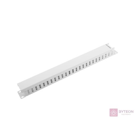 Lanberg kabelrendező 1U takarópanellel 19'' rack szekrényhez szürke