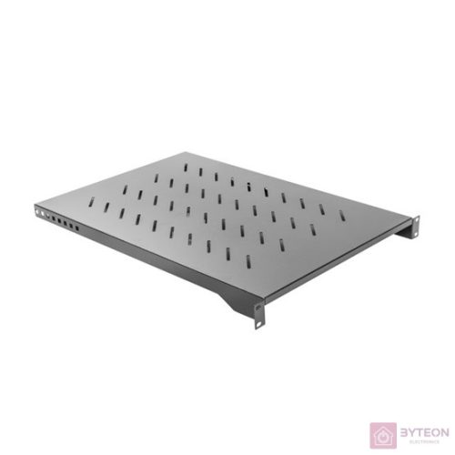 Lanberg fixed shelf 19'', 1U/483x750mm, max load capacity up to 15kg black