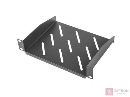 Lanberg fixed shelf 10'' 310mm, 1U/254x180mm, max load capacity up to 20kg black
