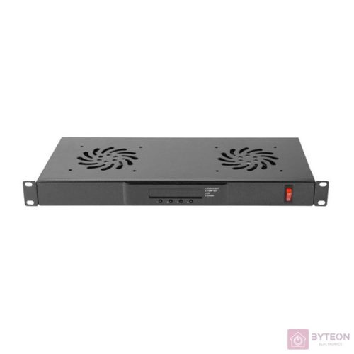 Lanberg 19'' Fan Unit / Ventilation Panel With LCD 2 Fans + Thermostat 230V