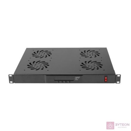 Lanberg 19'' Fan Unit / Ventilation Panel With LCD 4 Fans + Thermostat 230V