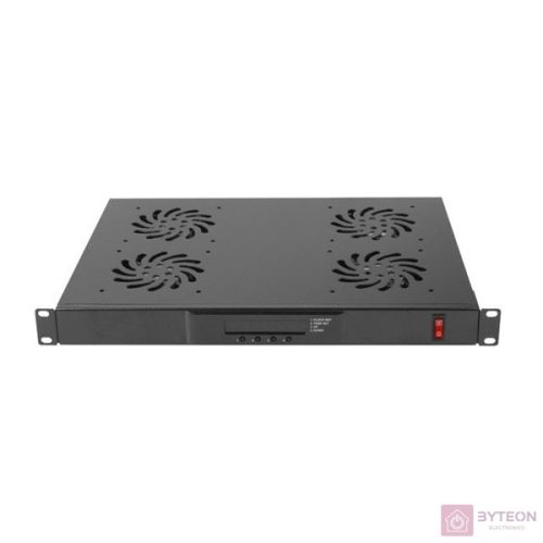 Lanberg 19'' Fan Unit / Ventilation Panel With LCD 4 Fans + Thermostat 230V