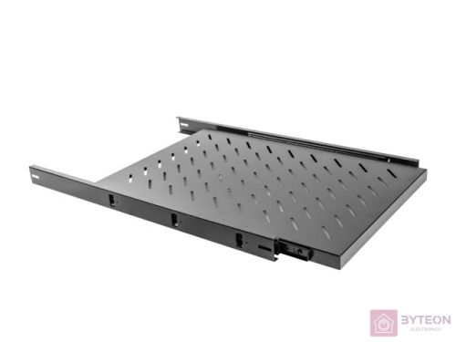 Lanberg fixed sliding shelf 19' 1U/465x750mm, max load capacity up to 15kg black
