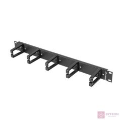   Lanberg kabelrendező 1U B típusú 19'' rack szekrényhez fekete
