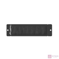 Lanberg cable entry brush panel 10'', black