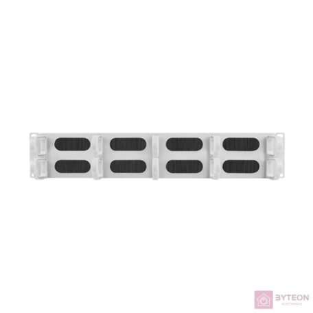 Lanberg cable management brush panel type B, 19'', 2U, grey