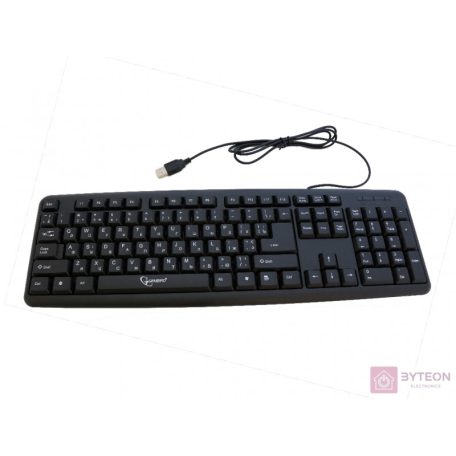 Keyboard Gembird KB-U-103, USB 1.4m, Standard full size, RU layout