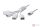 Digitus DA-70216 Slim Spider USB Hub 4-port White
