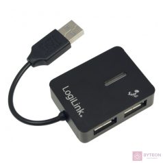 Logilink Smile USB 2.0 hub 4-port Black