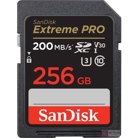Sandisk 256GB SDXC Extreme Pro U3 UHS-I V30