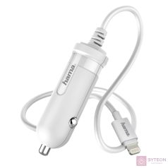 Hama Car Charger Lightning 1A White