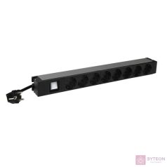 Legrand 8-as 1U 19" kapcsolós elosztósor - Fekete